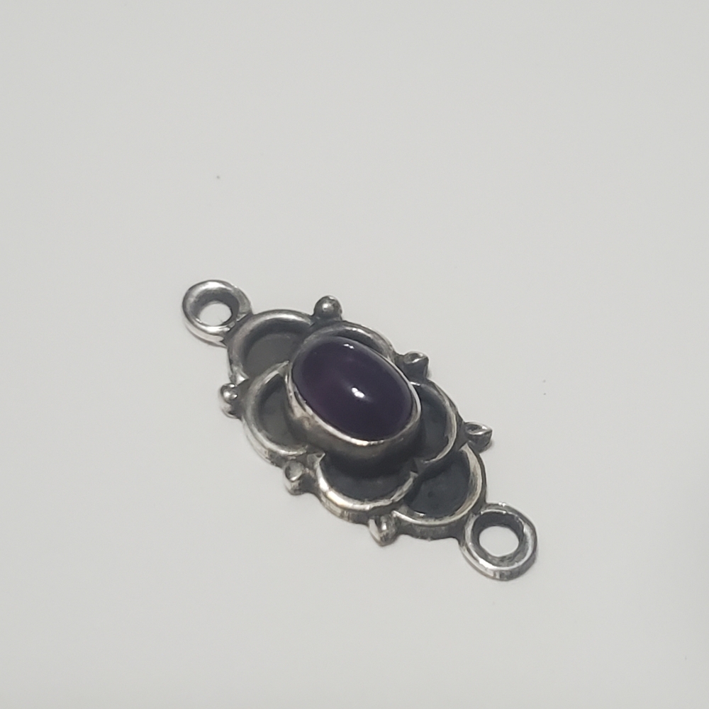 2/$15 Sterling Silver Link with Amethyst (Natural)